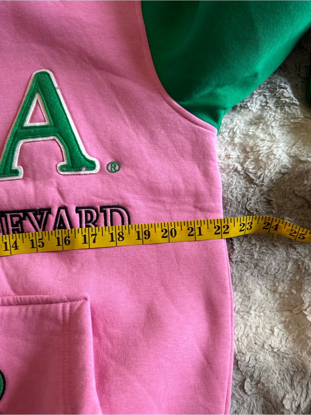 AKA Pink & Green Pullover Hoodie - Martha's Vineyard 1908 - Picture 11 of 14